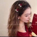 کالکشن مینی کلیپس مخمل قرمز