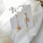 گوشواره شاخه گل و قلب
