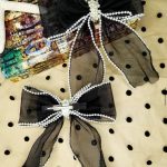 گیره ی انبری حریر دور مرواریدی