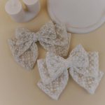 گیره فرانسوی پاپیون توری دونه برفی